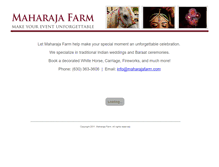 Tablet Screenshot of maharajafarm.com